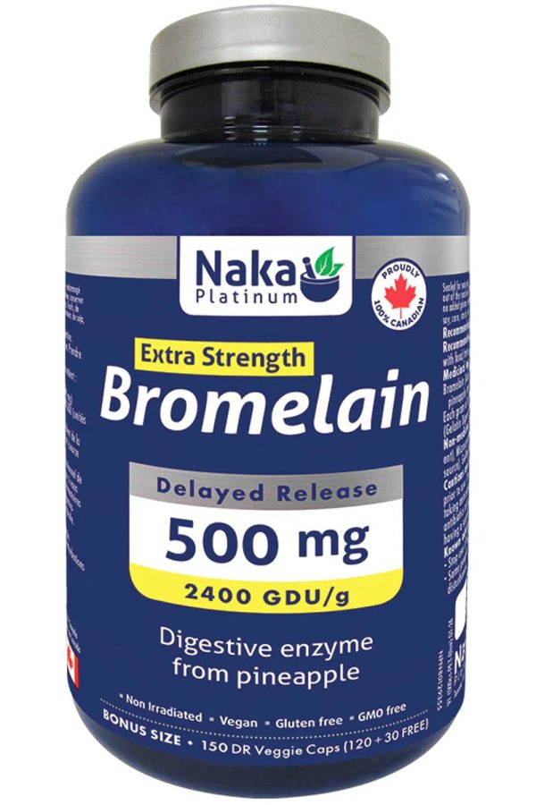 Naka Platinum Bromelain (500 mg - 150 veg caps) Online Hot Sale