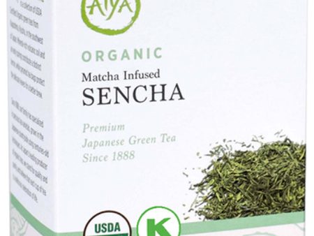 AIYA Organic Matcha Infused Sencha Tea (30 gr) Hot on Sale