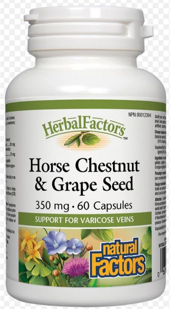 HERBAL FACTORS Horse Chestnut & Grape Seed (60 caps) Discount