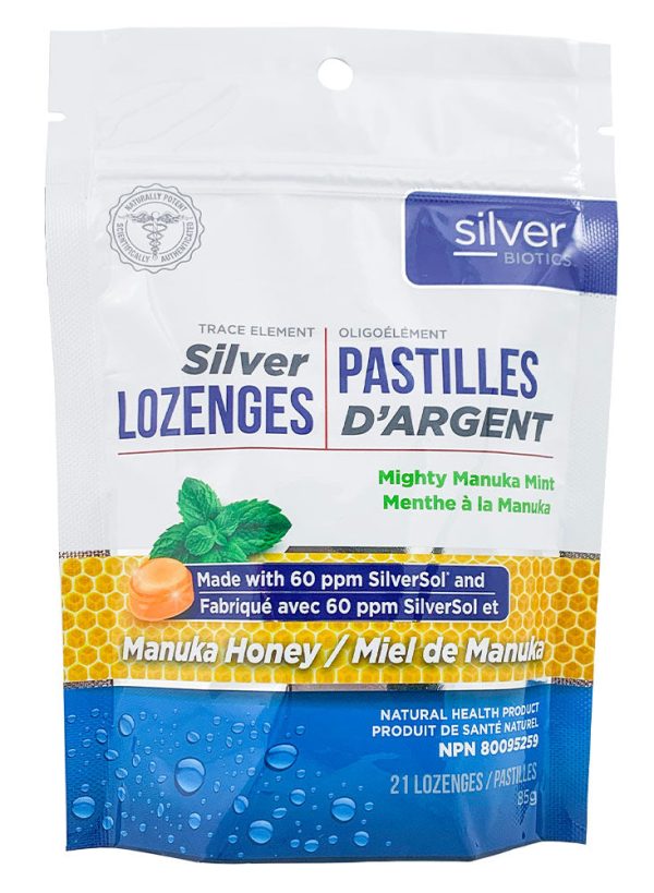 SILVER BIOTICS Silver Lozenges (Manuka Mint - 21 lozenges) Online Hot Sale