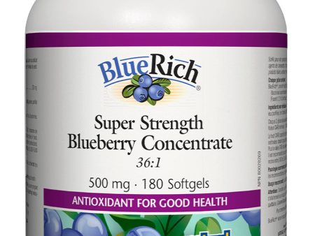 BlueRich Super Strength Blueberry Concentrate (500 mg - 180 caps) Hot on Sale