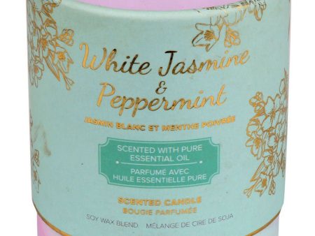 RELAXUS Soy Wax Scented Candle (White Jasmine & Peppermint - 120 gr) For Discount