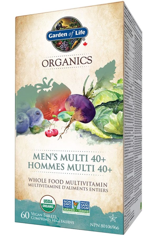 GARDEN OF LIFE ORGANICS Multivitamin - Men’s Multi 40+ (60 v-Tabs) Hot on Sale