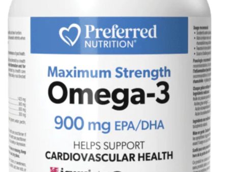 PREFERRED NUTRITION Maximum Strength Omega-3 (900 mg EPA DHA - 90 EC sgels) Online Hot Sale