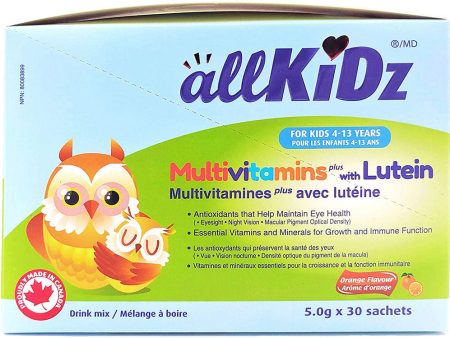 ALLKIDZ NATURALS  Multivitamins +  with Lutein (30 Count) Supply