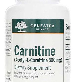 GENESTRA Carnitine (Acetyl L-Carnitine) (500 mg - 90 veg caps) For Discount