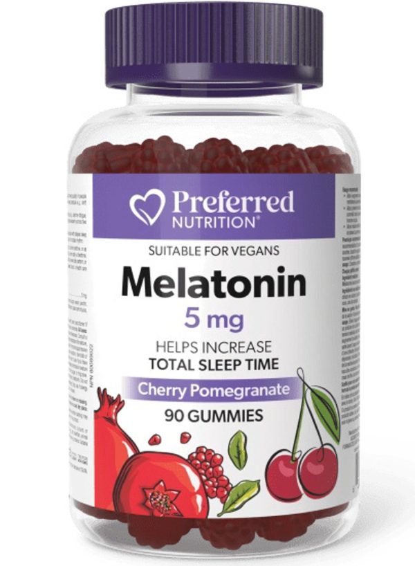 PREFERRED NUTRITION Melatonin (5 mg - 90 gummies) Online Hot Sale