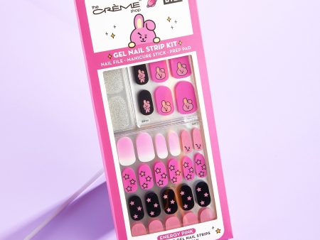 The Crème Shop | BT21: COOKY Energy Pink Gel Nail Strips (Set of 35) Hot on Sale