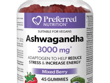 PREFERRED NUTRITION Ashwaganda (3000 mg - 45 gummies) Sale