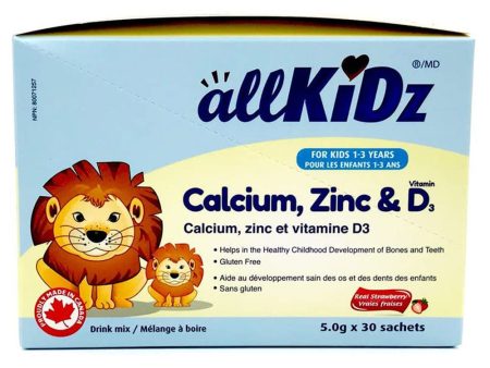 ALLKIDZ NATURALS Calcium, Zinc & Vit. D3 Drink Mix (30 Count) Discount