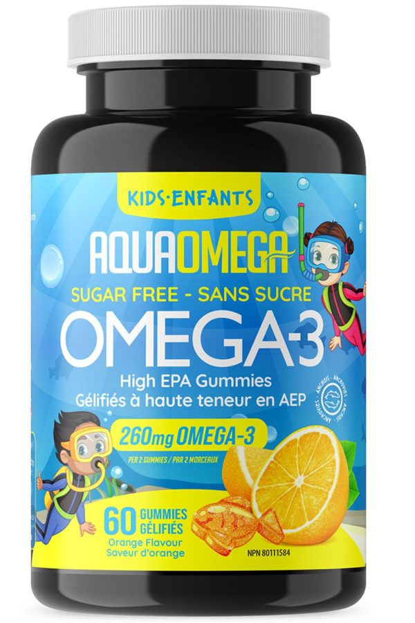 AQUAOMEGA Kids High EPA (Sugar Free Orange - 60 Gummies) Sale