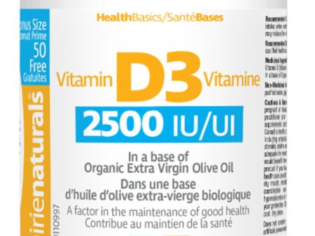 PRAIRIE NATURALS Vitamin D3 (2500 IU - 500 + 50 sgels) on Sale