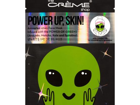 Power Up, Skin! Animated Alien Face Mask - Power of Greens Supply