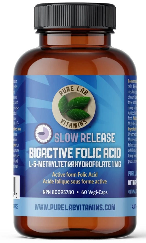 PURE LAB Bioactive Folic Acid Slow Release (60 veg caps) Online now