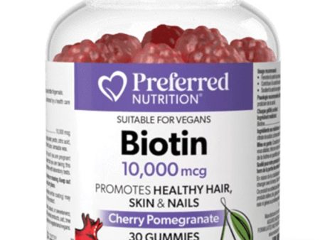 PREFERRED NUTRITION Biotin (10,000 mcg - 30 gummies) Online Hot Sale