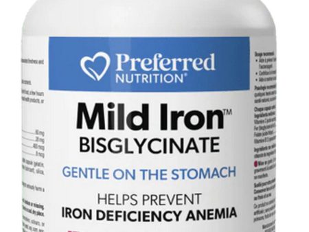 PREFERRED NUTRITION Mild Iron Bisglycinate (28 mg - 150 veg caps) For Sale