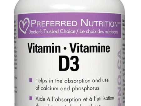 PREFERRED NUTRITION Vitamin D3 (180 softgels) For Discount