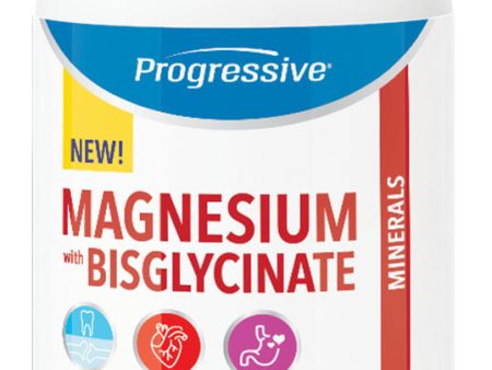 PROGRESSIVE Magnesium Bisglycinate (225 mg - 120 veg caps) Hot on Sale