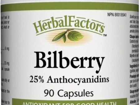 HERBAL FACTORS Bilberry Extract (40mg - 90 caps) Online Hot Sale