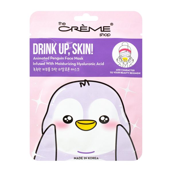 Drink Up, Skin! Animated Penguin Face Mask - Infused with Moisturizing Hyaluronic Acid Discount