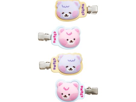 Boba Bears Beary Cute Hair Clips - (Set of 4) Online Sale