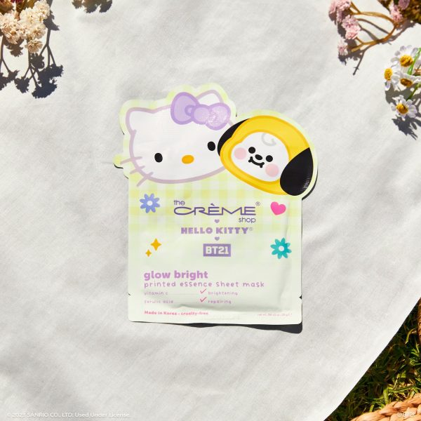 Hello Kitty & BT21 Glow Bright Printed Essence Sheet Mask Supply