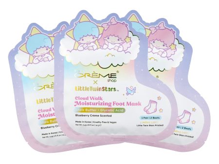 Little Twin Stars Cloud Walk Moisturizing Foot Masks  (Set of 3) Online now