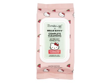 Hello Kitty 3-IN-1 Complete Cleansing Essence-Rich Towelettes - Hydrating Watermelon For Sale