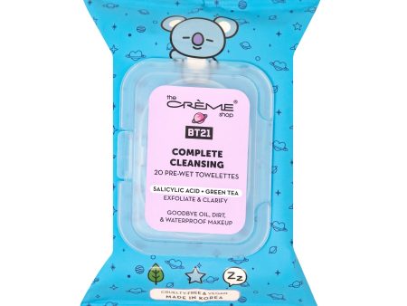 KOYA Complete Cleansing Towelettes - Salicylic Acid & Green Tea (20 Pre-Wet Towelettes) Online now