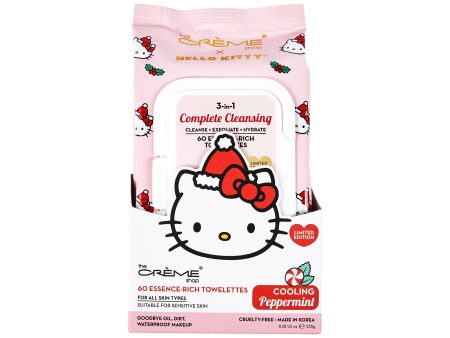 Hello Kitty 3-IN-1 Complete Cleansing Essence-Rich Towelettes - Cooling Peppermint Online Hot Sale